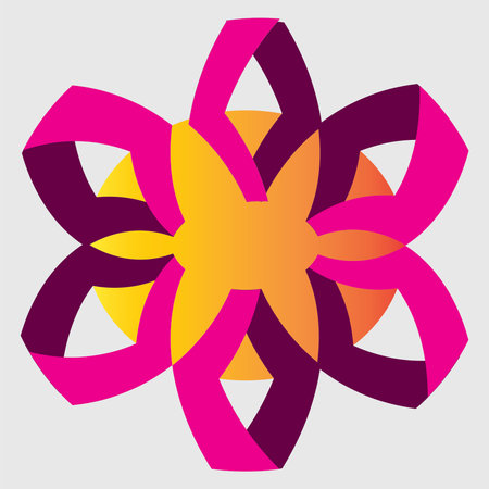 Geometric pattern in the form of a flower. Vector illustration.のイラスト素材
