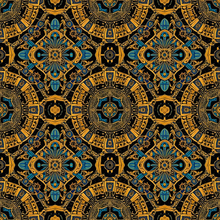 Seamless pattern with mandalas in indian style.の素材