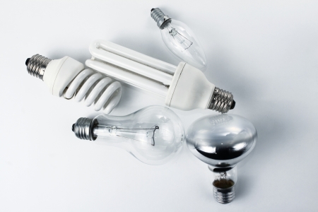 Bulb on white backgroundの写真素材