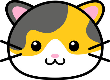 This is an illustration of a cute cat wearing a face mask.の写真素材