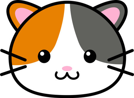 This is an illustration of a Cute cat that is very adorable.の写真素材