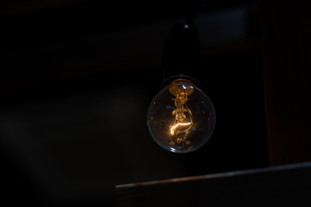 Light bulb on a dark background