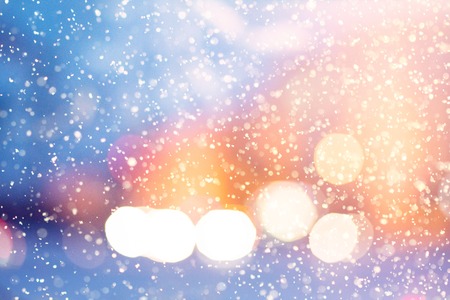 Artistic style - Defocused urban abstract texture background for your design, snowの写真素材