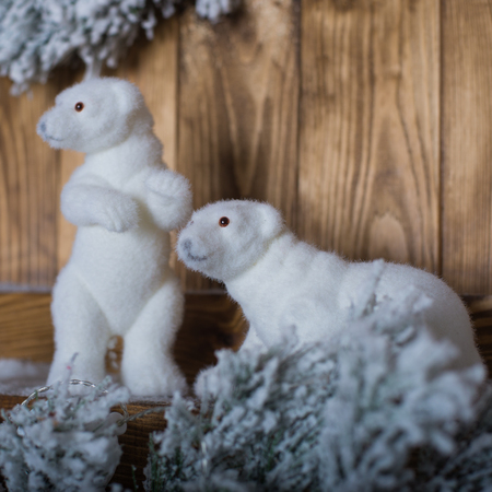 artificial bears, New Years decorの写真素材