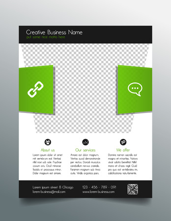 Corporate business flyer template - modern fresh designのイラスト素材