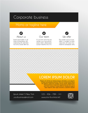 Business flyer template - fresh orange designのイラスト素材