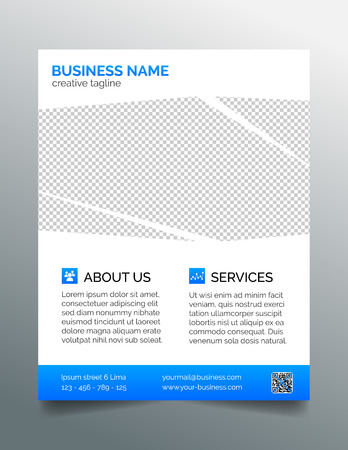 Corporate business flyer template - light blue designのイラスト素材