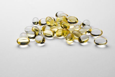 Omega 3 pills  isolatedの写真素材