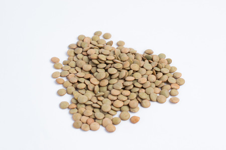 Pile of lentils  isolatedの写真素材