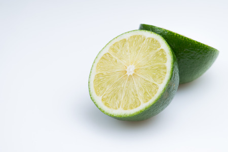 Fresh cut lime  isolated