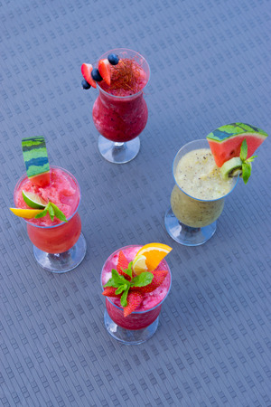Fresh summer smoothie drinksの写真素材