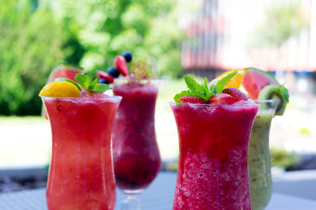 Fresh summer smoothie drinksの写真素材