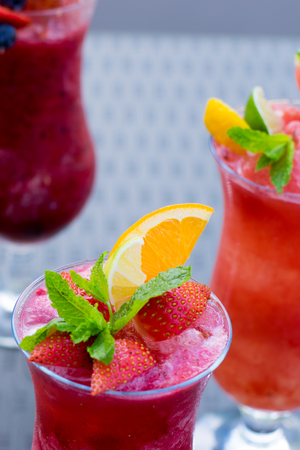 Fresh summer smoothie drinksの写真素材