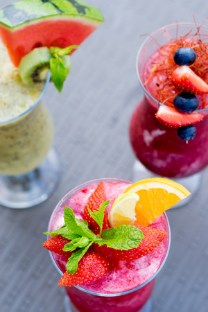 Fresh summer smoothie drinksの写真素材
