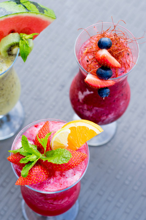 Fresh summer smoothie drinksの写真素材