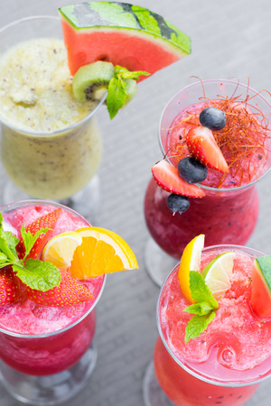 Fresh summer smoothie drinksの写真素材