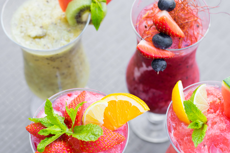 Fresh summer smoothie drinksの写真素材