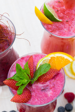 Fresh summer smoothie drinksの写真素材