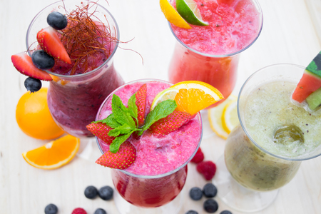 Fresh summer smoothie drinksの写真素材