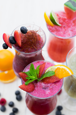 Fresh summer smoothie drinksの写真素材
