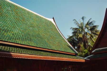 roof background on the tropical islandの写真素材