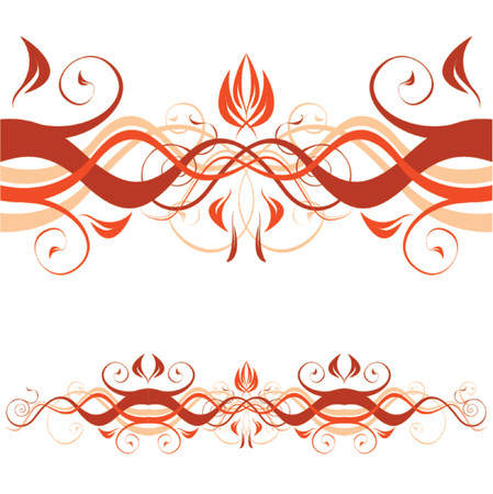Vector Floral Ornamentのイラスト素材