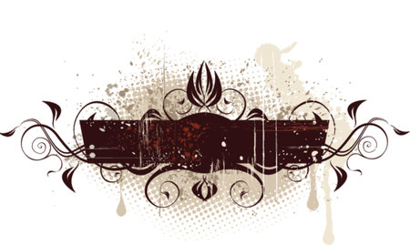 Vector grunge decorative bannerのイラスト素材