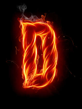 Fire letterの写真素材