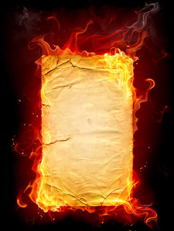 Burning paperの写真素材