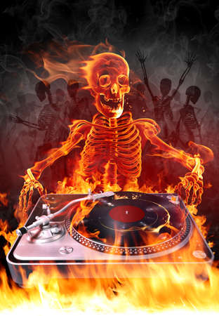 Fire DJの写真素材