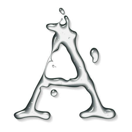 Water letterの写真素材