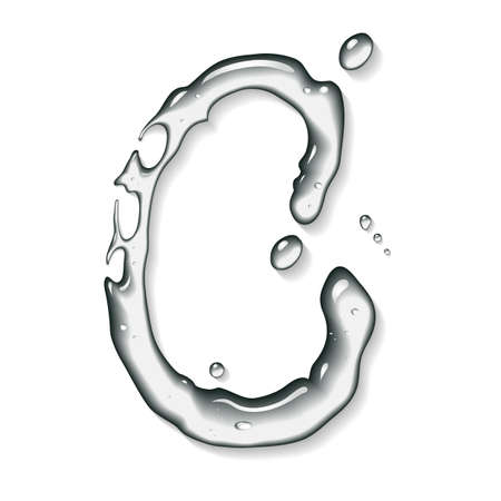 Water letterの写真素材