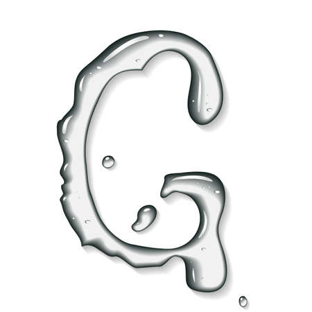Water letterの写真素材