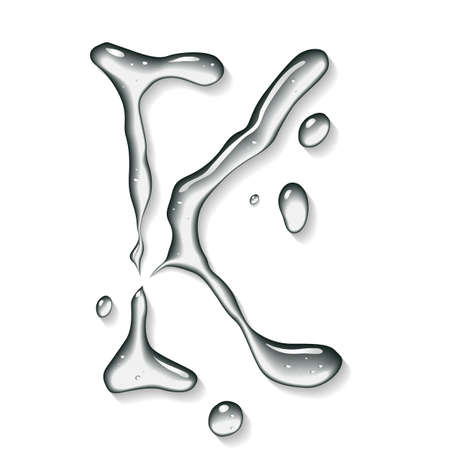 Water letterの写真素材