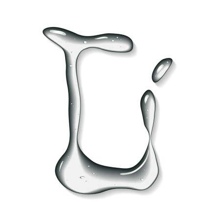 Water letterの写真素材