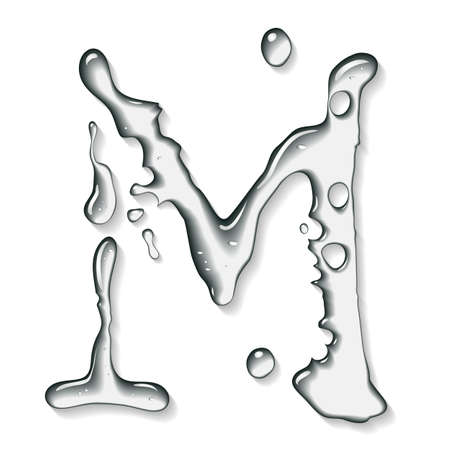 Water letterの写真素材