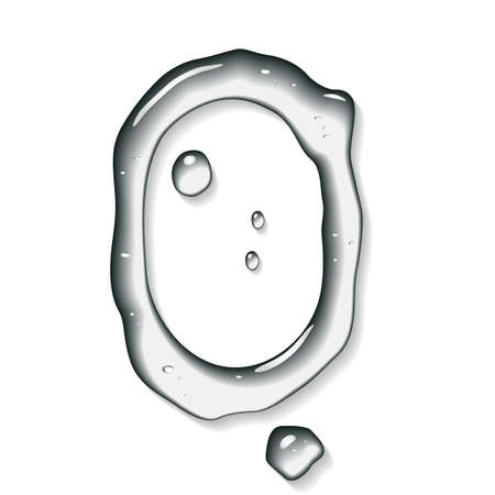 Water letterの写真素材