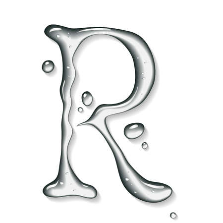 Water letterの写真素材