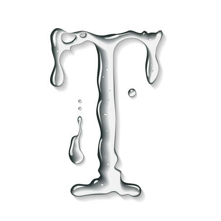 Water letterの写真素材