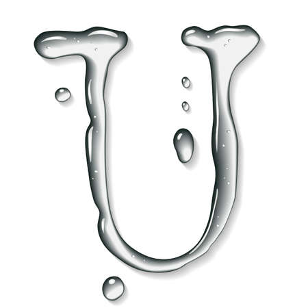 Water letterの写真素材