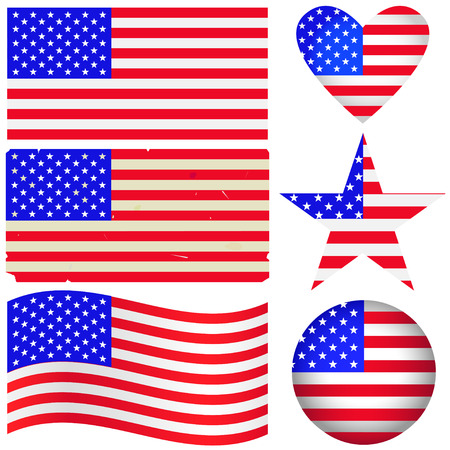 American labels set. のイラスト素材