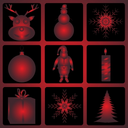 Christmas and Halloween icon set illustrationのイラスト素材