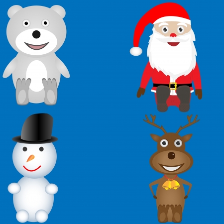 Christmas icon set illustrationのイラスト素材