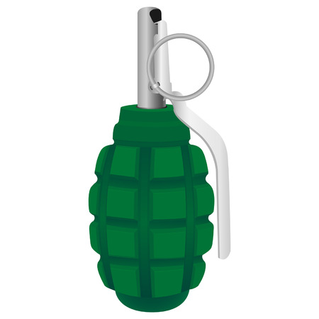 Grenade on a white. illustrationのイラスト素材