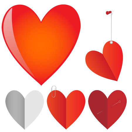 set of hearts. Decoration for Valentine's day.のイラスト素材
