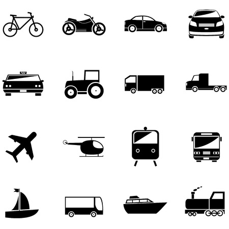 transport related icons for design or application.のイラスト素材