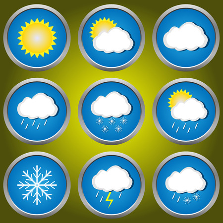 Weather icons set for web applications. のイラスト素材