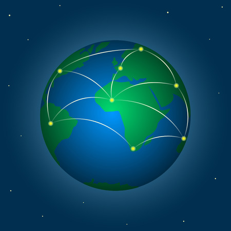 vector technology digital global connection concept backgroundのイラスト素材