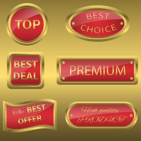 seals-stickers setのイラスト素材