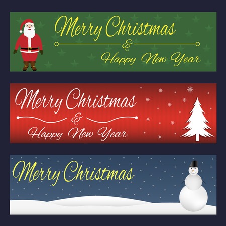 Christmas bannersのイラスト素材